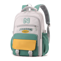 Casual Contrast Color Backpack Large Capacity, Junior And Senior High School Students Backpacks