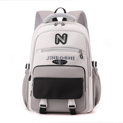 Casual Contrast Color Backpack Large Capacity, Junior And Senior High School Students Backpacks