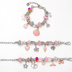Charm Bracelet Necklace Making Kit with Jewelry Organizer Box