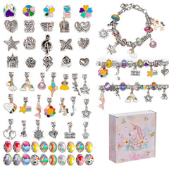 Charm Bracelet Necklace Making Kit with Jewelry Organizer Box