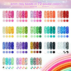 Clay Beads Bracelet Making Kit 72ColorsWith Charms for Jewelry Making, Crafts Gifts