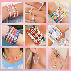 Clay Beads Bracelet Making Kit 72ColorsWith Charms for Jewelry Making, Crafts Gifts