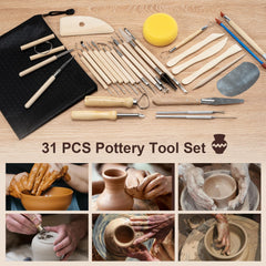 31 pcs Set Clay Tools Kit Pottery Tools Practical Polymer Clay Sculpting Tools Kit
