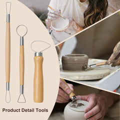 31 pcs Set Clay Tools Kit Pottery Tools Practical Polymer Clay Sculpting Tools Kit