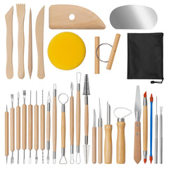 31 pcs Set Clay Tools Kit Pottery Tools Practical Polymer Clay Sculpting Tools Kit