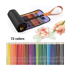 Professional Colored Pencil Set 72 Color Oil Color Pencil Roller Curtain Set