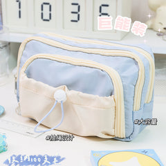 Large Pencil Pouch Cute Aesthetic Pencil Case Kawaii Pencil Case with Kawaii Pins