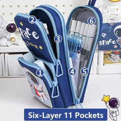 Big Capacity Pencil Case 3D Stand-up Pencil Case Pouch Stationery Organizer Bag