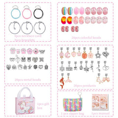 DIY Charms for Bracelet Making Set With Bracelet Necklace