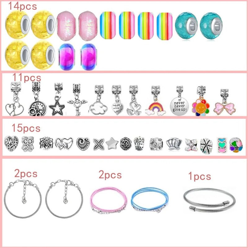 DIY Rainbow Sunflower Beaded Bracelet Kit With Gift Box - honeylives