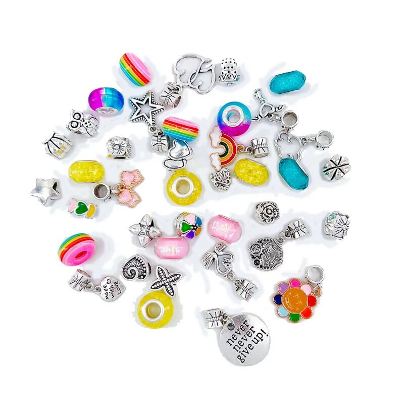 DIY Rainbow Sunflower Beaded Bracelet Kit With Gift Box - honeylives
