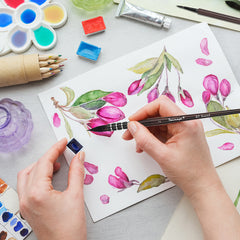 10 Pcs Watercolor Painting Brush Set Squirrel Horse Hair Paint Brush