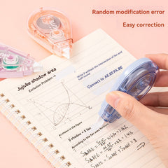 4pcs Homework Correction Tape High-capacity 12 Meters Length Students Test Study Altered Tape Set