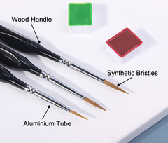 Detailing Brush Set 9pcs Artist Fine Tips Paint Brushes Set