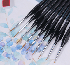 Detailing Brush Set 9pcs Artist Fine Tips Paint Brushes Set