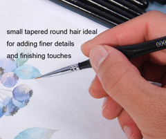 Detailing Brush Set 9pcs Artist Fine Tips Paint Brushes Set