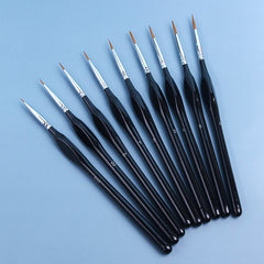 Detailing Brush Set 9pcs Artist Fine Tips Paint Brushes Set
