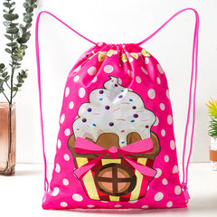 Dinosaurs Sports Equipment Bag Oxford Cloth Drawstring Bag Cartoon Print Outdoor Sports Camping Storage Bag