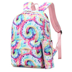 3pcs Set Large Capacity Print Backpack Student School Bag