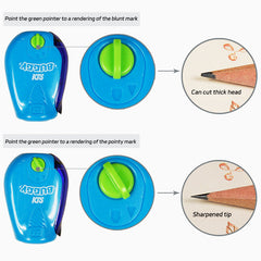 2pcs Set Students Portable Pencil Sharpener Adjustable Single Hole