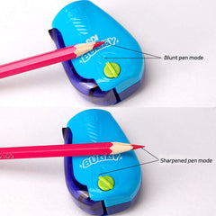 2pcs Set Students Portable Pencil Sharpener Adjustable Single Hole