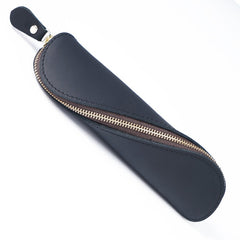 Genuine Leather Zipper Pen Pencil Bag Vintage Pen Case