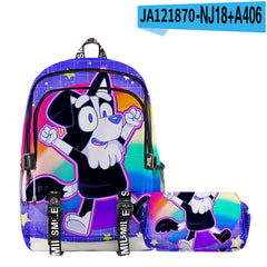 Girl Backpack 2pcs Set Fashion Cartoon Large School Students Printed Backpack