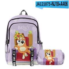 Girl Backpack 2pcs Set Fashion Cartoon Large School Students Printed Backpack