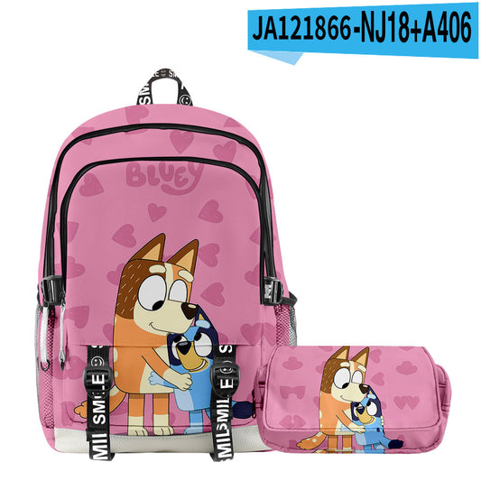 Girl Backpack 2pcs Set Fashion Cartoon Large School Students Printed Backpack