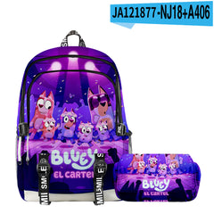 Girl Backpack 2pcs Set Fashion Cartoon Large School Students Printed Backpack