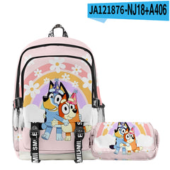 Girl Backpack 2pcs Set Fashion Cartoon Large School Students Printed Backpack