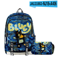 Girl Backpack 2pcs Set Fashion Cartoon Large School Students Printed Backpack