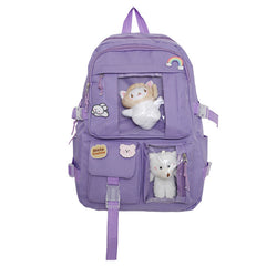 Girls Boys Backpack Waterproof Multifunctional Nylon Large Capacity School Bag Travel Backbag