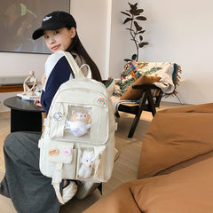 Girls Boys Backpack Waterproof Multifunctional Nylon Large Capacity School Bag Travel Backbag