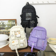 Girls Boys Backpack Waterproof Multifunctional Nylon Large Capacity School Bag Travel Backbag