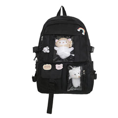 Girls Boys Backpack Waterproof Multifunctional Nylon Large Capacity School Bag Travel Backbag
