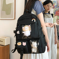 Girls Boys Backpack Waterproof Multifunctional Nylon Large Capacity School Bag Travel Backbag