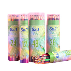 Oil Color Pencil Set With Paper Tube Professional Art Painting Colored Pencil Kit