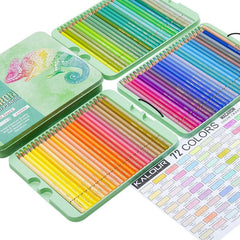 Macaron Colored Pencils 72 Colors Set Adults Kids Drawing Sketching Shading Coloring Pen