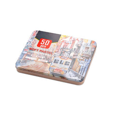 50pcs Soft Pastel Colored Pencil Set Wood Skin Pastel Color Pencils Set