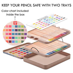 50pcs Soft Pastel Colored Pencil Set Wood Skin Pastel Color Pencils Set