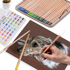 50pcs Soft Pastel Colored Pencil Set Wood Skin Pastel Color Pencils Set