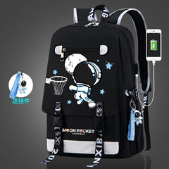 Kids Backpack Primary Astronaut School Backpack Schoolbags With USB Charge Port