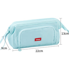 Large Capacity Multifunctional Pencil Bags Case Solid Color Series Canva Pencil Bag