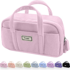 Large Pencil Case Pouch Extra Big Pencil Bag with 5 Compartments Pen Bag Wide Opening