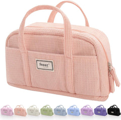 Large Pencil Case Pouch Extra Big Pencil Bag with 5 Compartments Pen Bag Wide Opening