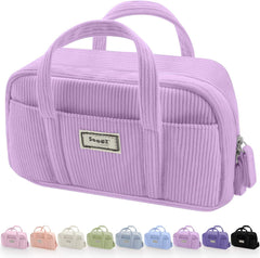 Large Pencil Case Pouch Extra Big Pencil Bag with 5 Compartments Pen Bag Wide Opening