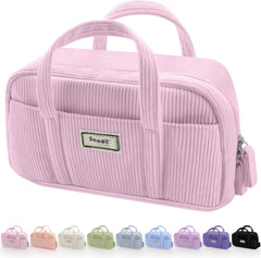 Large Pencil Case Pouch Extra Big Pencil Bag with 5 Compartments Pen Bag Wide Opening