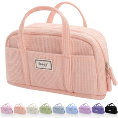 Extra Big Pencil Bag with 5 Compartments, Pen Bag Wide Opening, Soft Corduroy Pencil Pouch Organizer with Zipper