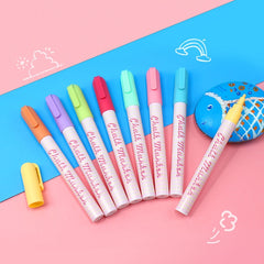 8 Pack Erasable Colors Liquid Macaron Erasable Marker
